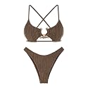 ZAFUL Women39s Sexy Cutout Bikini Set High