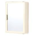 zahab Plastic Bathroom Cabinet Glossy Finish Ivory Single Door 10 x 4 x 14 inch