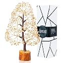 ZAICUS Citrine Gemstone Money Tree Feng Shui Bonsai for Reiki Healing Energy Generator Spiritual Crystal Chakra Home Office Interior Decor Ideal Gift 10-12 Inch