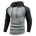 Zaitun Mens Hooded Sweatshirt Long Sleeve Knitted Pullover Sweater