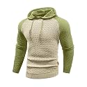 Zaitun Mens Hooded Sweatshirt Long Sleeve Knitted Pullover Sweater