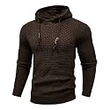 Zaitun Mens Hooded Sweatshirt Long Sleeve Knitted Pullover Sweater