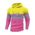 Zaitun Mens Hooded Sweatshirt Long Sleeve Knitted Pullover Sweater