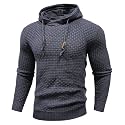 Zaitun Mens Hooded Sweatshirt Long Sleeve Knitted Pullover Sweater