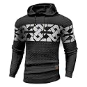 Zaitun Mens Hooded Sweatshirt Long Sleeve Knitted Pullover Sweater