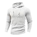 Zaitun Mens Hooded Sweatshirt Long Sleeve Knitted Pullover Sweater