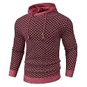 Zaitun Mens Hooded Sweatshirt Long Sleeve Knitted Pullover Sweater
