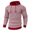 Zaitun Mens Hooded Sweatshirt Long Sleeve Knitted Pullover Sweater