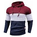 Zaitun Mens Hooded Sweatshirt Long Sleeve Knitted Pullover Sweater