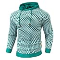 Zaitun Mens Hooded Sweatshirt Long Sleeve Knitted Pullover Sweater