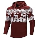 Zaitun Mens Hooded Sweatshirt Long Sleeve Knitted Pullover Sweater