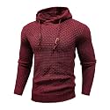Zaitun Mens Hooded Sweatshirt Long Sleeve Knitted Pullover Sweater