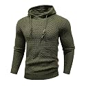 Zaitun Mens Hooded Sweatshirt Long Sleeve Knitted Pullover Sweater