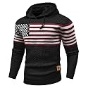 Zaitun Mens Hooded Sweatshirt Long Sleeve Knitted Pullover Sweater