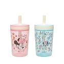 Zak Designs Disney Minnie Mouse Kelso Toddler Cups For Travel or At Home, Durable Plastic Sippy Cups With Leak-Proof Design is Perfect For Kids (Minnie Mouse), 15 Ounces (Pack of 12)