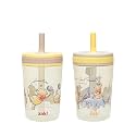 Zak Designs Disney Winnie the Pooh Kelso Toddler Cups For Travel or At Home, 15oz 2-Pack Durable Plastic Sippy Cups With Leak-Proof Design is Perfect For Kids (Winnie the Pooh &amp; Friends)
