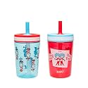Zak Designs Dr. Seuss Kelso Toddler Cups For Travel or At Home, 15oz, Durable Plastic Sippy Cups With Leak-Proof Design is Perfect for Kids (The Cat in the Hat), 2 Count, 15 Ounces (Pack of 12)