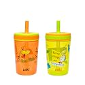 Zak Designs Dr. Seuss Kelso Toddler Cups For Travel or At Home, 15oz 24-Pack Durable Plastic Sippy Cups With Leak-Proof Design is Perfect for Kids (One Fish, Two Fish)