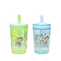 Zak Designs PAW Patrol Kelso Toddler Cups For Travel or At Home, 15oz 2-Pack Durable Plastic Sippy Cups With Leak-Proof Design is Perfect For Kids (Chase, Marshall, Rubble, &amp; More)
