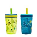 Zak Designs St. Jude Kelso 15oz Leak-Proof Toddler Straw Cups, 2-Pack