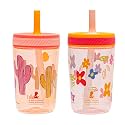 Zak Designs St. Jude Kelso 15oz Leak-Proof Toddler Straw Cups, 2-Pack