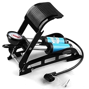pump for bike car and motorcycle double barrel