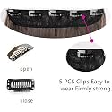 5 Clips Based 22 inches long in Black Wavy/Curly hair extensions for Women and Girls