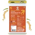 Zama Organic Cold Pressed Rice Bran Oil 5L | Wood Pressed (Kacchi Ghani/Chekku) Cooking Oil | Oryzanol & Omega 6 Rich | High Smoke Point for Deep Frying & Stir Fry | Natural, Unrefined & Chemical Free