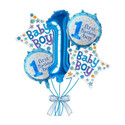 ZAMBOOREE Solid C-287 Baby boy first/1st happy birthday party decorations combo/kit blue theme Balloon