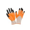 Zamia Gardening Gloves, Orange, Flexible & Thorn-Proof, for Beginners