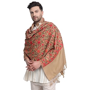 zamour men39s traditional kashmiri lohi stole punjabi with embroidery patterns 80 inches x 30 inches