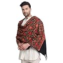 Zamour Men's Traditional Kashmiri Lohi Stole Punjabi with Embroidery Patterns 80 inches x 30 inches