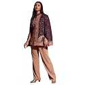 Zamour Women's Woven Royal Luxury Cape Jacket in Paisley Patterns (Medium-Large)