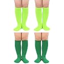 Zando 4 Pairs Kids Soccer Socks Athletic Youth Boys Girls Knee High Socks