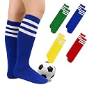 Zando 4 Pairs Kids Soccer Socks Athletic Youth Boys Girls Knee High Socks