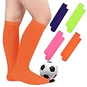 Zando 4 Pairs Kids Soccer Socks Athletic Youth Boys Girls Knee High Socks