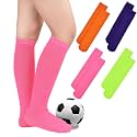Zando 4 Pairs Kids Soccer Socks Athletic Youth Boys Girls Knee High Socks