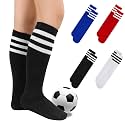 Zando 4 Pairs Kids Soccer Socks Athletic Youth Boys Girls Knee High Socks