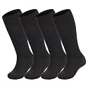 Zando 4 Pairs Kids Soccer Socks Athletic Youth Boys Girls Knee High Socks