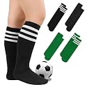 Zando 4 Pairs Kids Soccer Socks Athletic Youth Boys Girls Knee High Socks