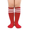 Zando Kids Soccer Socks Knee High Cotton Athletic Socks for Boys Girls