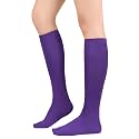 Zando Knee High Socks for Women Striped Athletic Long Tall Tube Socks Outdoor Sports Casual Thigh High Stockings