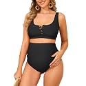 Zando Maternity Swimsuit 2 Piece High Waist Bikini Bathing Suits for Women