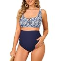Zando Maternity Swimsuit 2 Piece High Waist Bikini Bathing Suits for Women