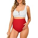 Zando Maternity Swimsuit 2 Piece High Waist Bikini Bathing Suits for Women