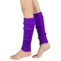 Zando Womens Fashion Warmers Adult Junior 80s Ribbed Knitted Long Socks for Party Sports Casual Socks
