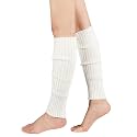 Zando Womens Fashion Warmers Adult Junior 80s Ribbed Knitted Long Socks for Party Sports Casual Socks