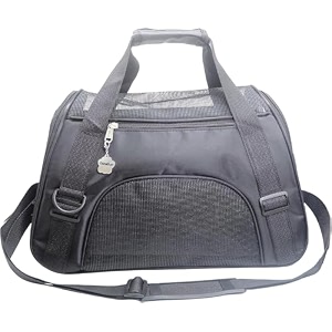 zanesun cat carriersoft-sided pet travel carrier for catsdogs puppy comfort portable foldable pet bag airline approved small black