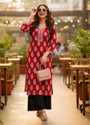 Zaneta Women Floral Print Straight Kurta