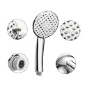 ZAP 5 Flow Function Hand Shower, Handheld Shower ABS &amp; Chrome Finish with Hose Pipe and Brackets